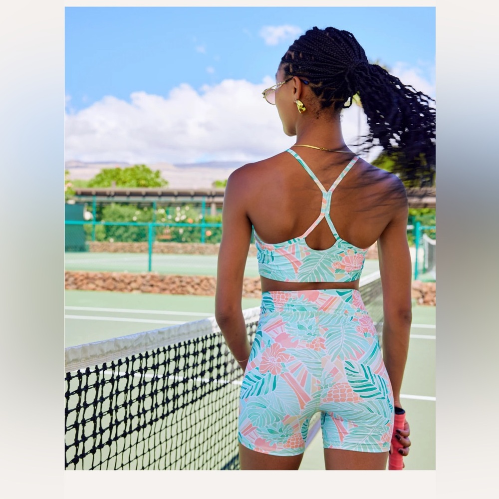 NWT Kenny Flowers biker shorts and top two piece set.  Size M - Picture 5 of 9